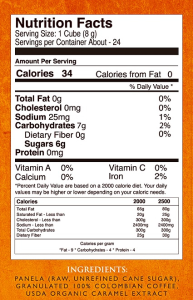 Caramel Nutrition Facts